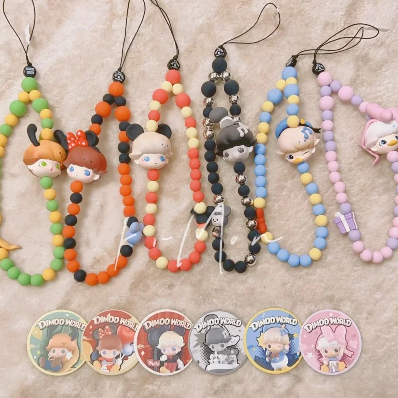 

New Genuine Dimoo World X Disney Series Phone Charm Blind Box Dimoo Tv Show Disney Co-Branded Phone Lanyard Mystery Box As Gift
