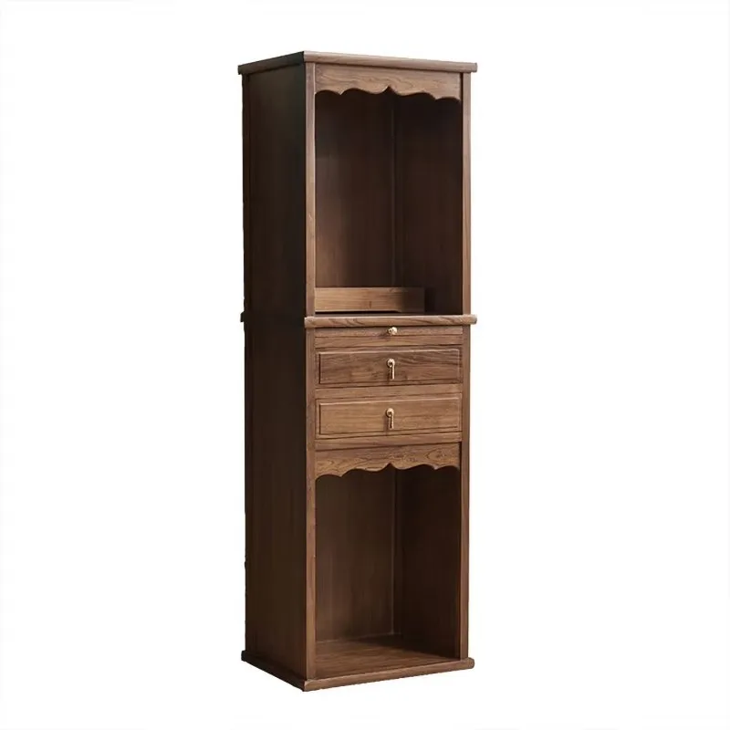 

Elm solid wood double-layer Buddhist shrine stand cabinet for new Chinese shrine Buddha cabinet