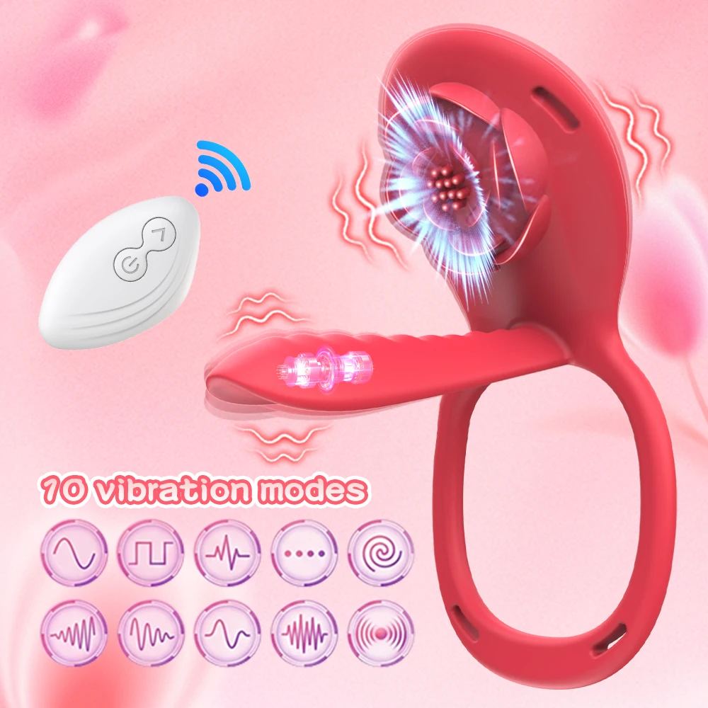 Female Vibrator 10 Meter Controlled Penis Ring Clitoral Stimulator Wearable Underwear Vibrator for Female Couples Adult Sex Toys