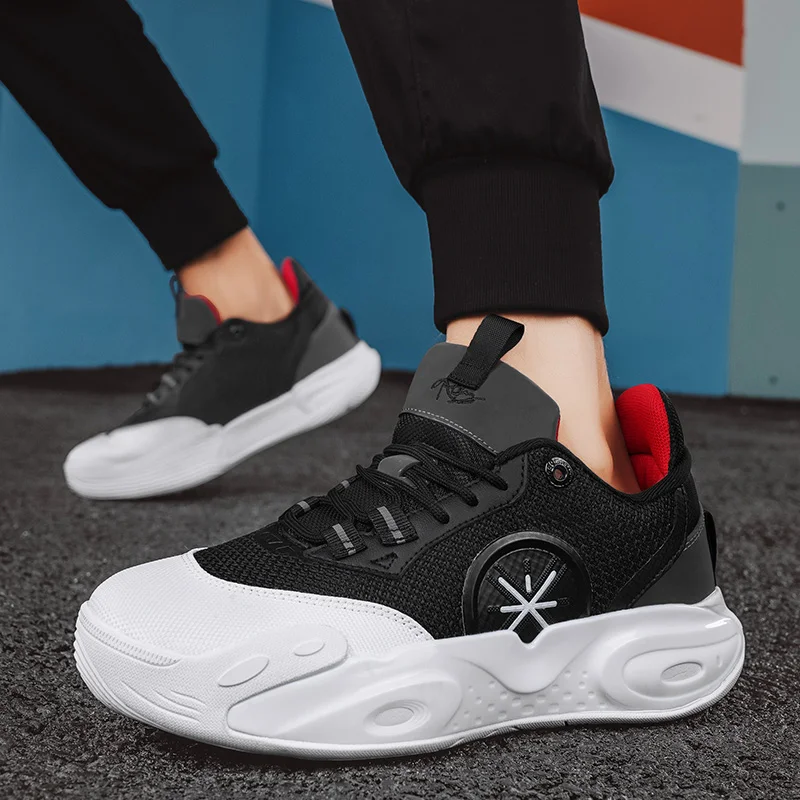 

Нескользящие и амортизирующие баскетбольные кроссовки. Мужская студенческая боевая спортивная обувь с дышащим ковриком для бетонного пола.