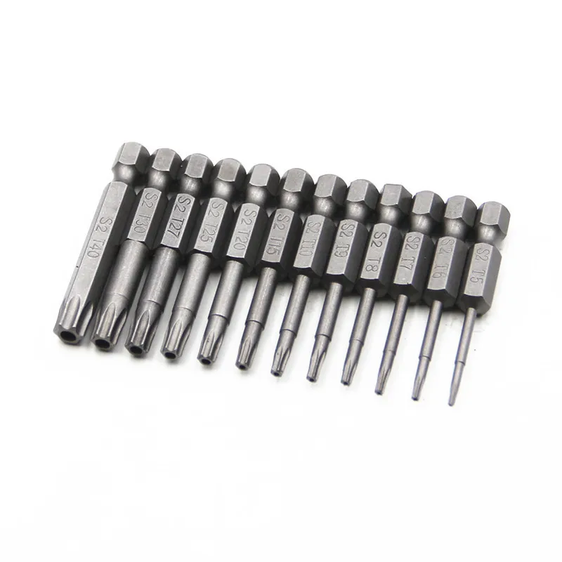 10Set 11/12Pcs/Set 50/75/100MM Magnetic Hex Shank Head Bits Electric Screwdriver Torx Security Bit Set Tamper Proof Tools