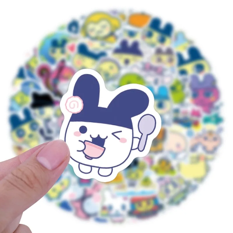 Tamagotchi Mametchi Kuchipatchi Mimitchi Cartoon-Graffiti-Aufkleber Kreative Animations-Dekorationsaufkleber – Detail 5