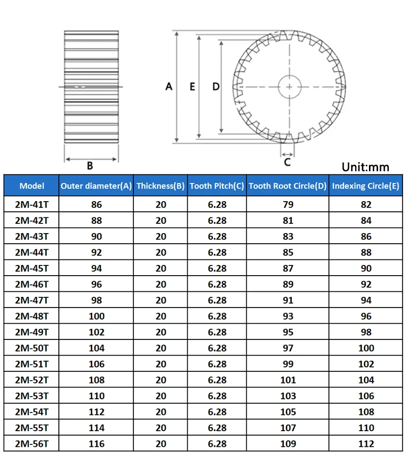 Imagem -06 - Metal a Engrenagem da Transmissão para o Módulo Engrenagem de Spur m 41t56 t Aço 45 41 42 43 44 45 46 47 48 49 50 51 52 53 54 55 56 Dentes 1pc