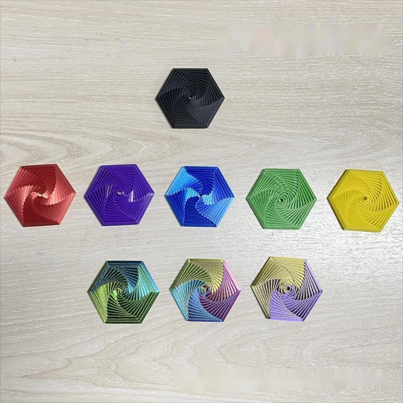 Fractal Fidget Hexagon Anti-stress 3D Printing Hexagon Fidget Toy Hexagon Spiral Portable Playing Sensory Meditation Tool Gift