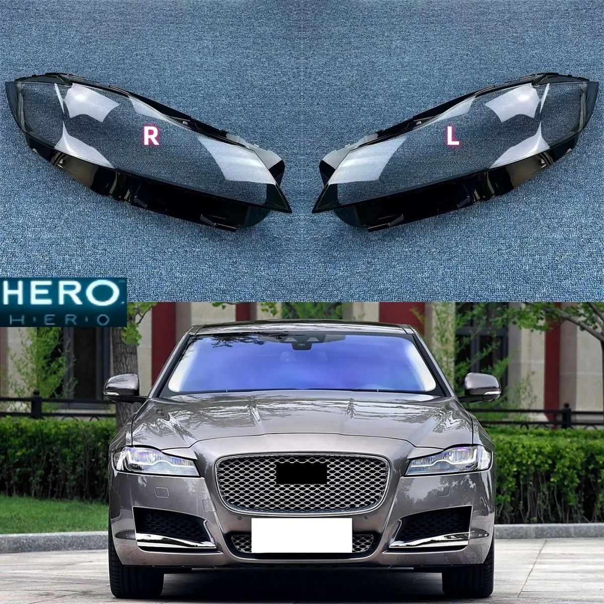 

For Jaguar XF XFL 2016 2017 2018 2019 2020 Transparent Headlight Cover Headlamp Lens Shell Replace Original Lampshade Plexiglass