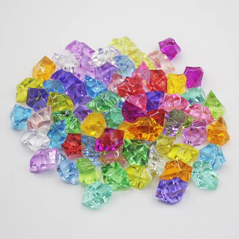 100pcs-200PCS/lot 25X18mm Acrylic Crystal Ice Rock Stones Vase Gems For Wedding Party Decor Confetti Table Scatter Beads