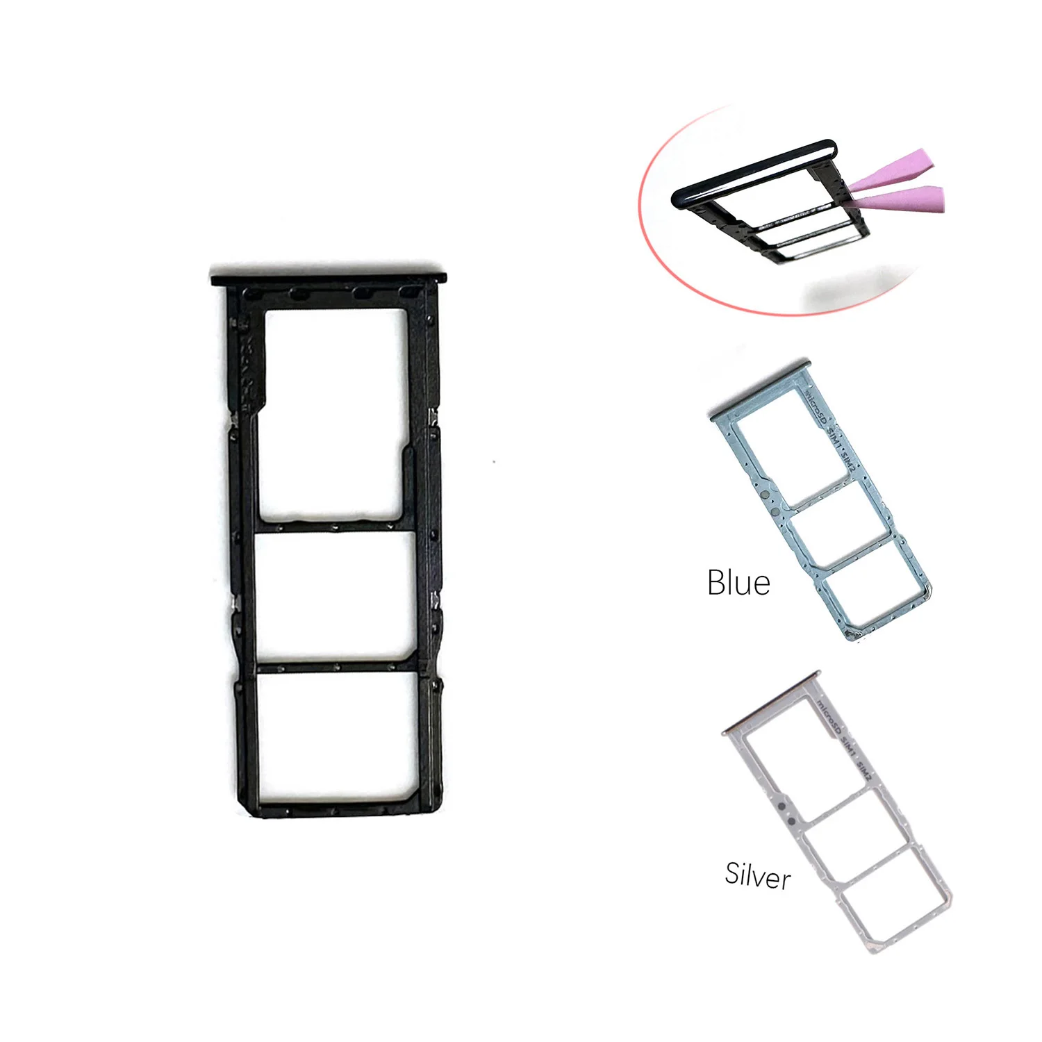 For Samsung A40 A41 A415 A42 A426 A51 A516V A52 A72 Sim Card Tray Slot Holder Socket Repair Parts