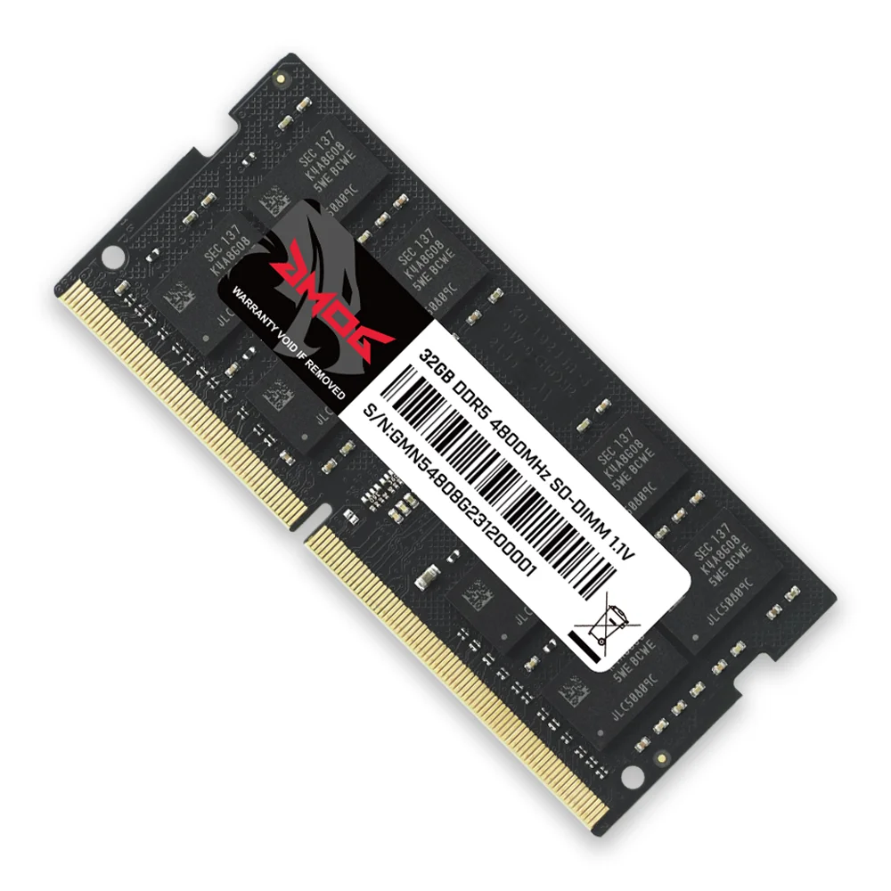 Imagem -04 - Gmog 32gb Ddr5 Ram para Laptop 4800mhz 5200mhz 5600mhz Alto Desempenho Ddr Memória Ram Suporte Xmp e Expo 262 Pinos Sodimm 1.1v