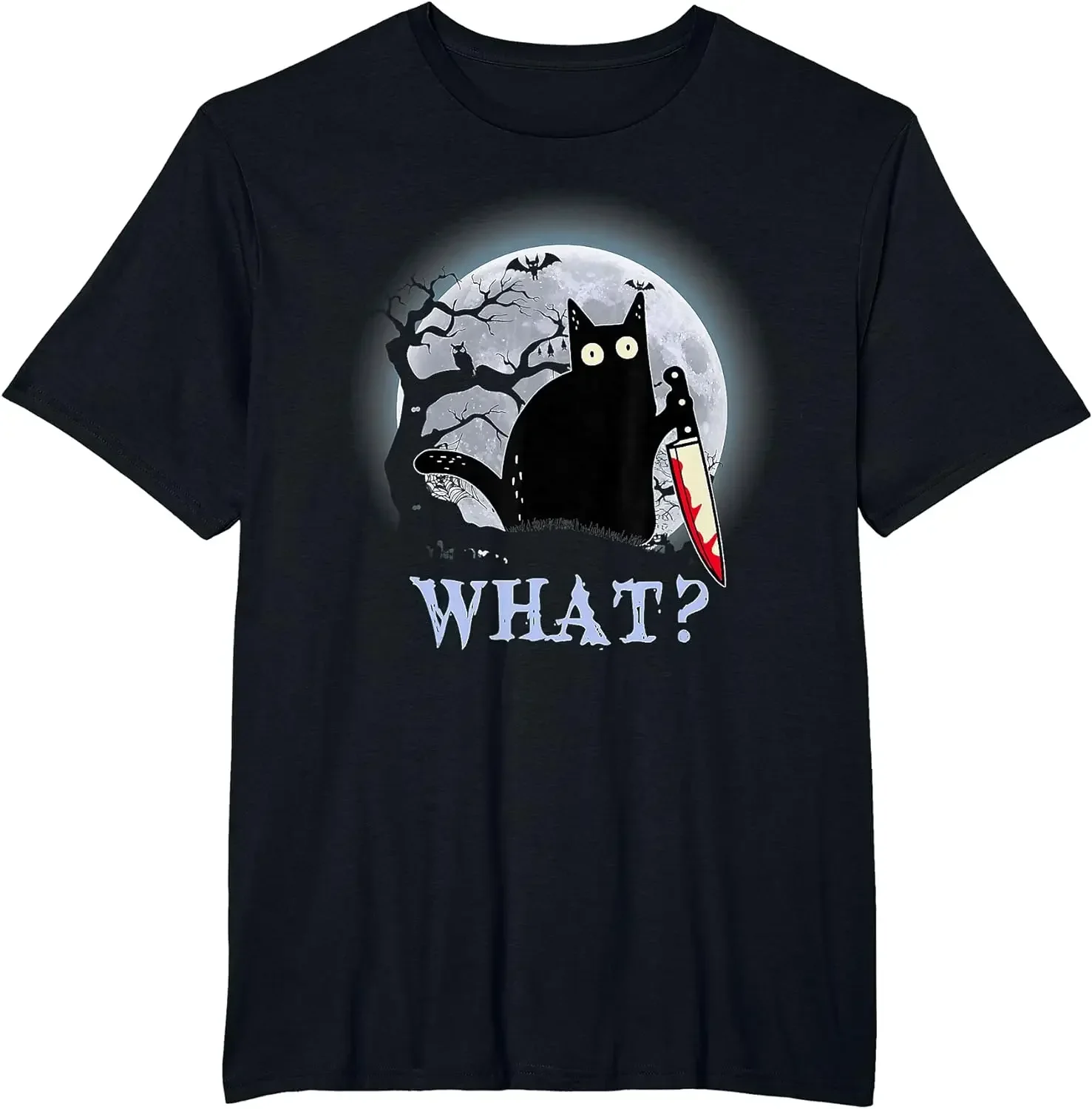 

Футболка с ножом и надписью «Кот, убийца»