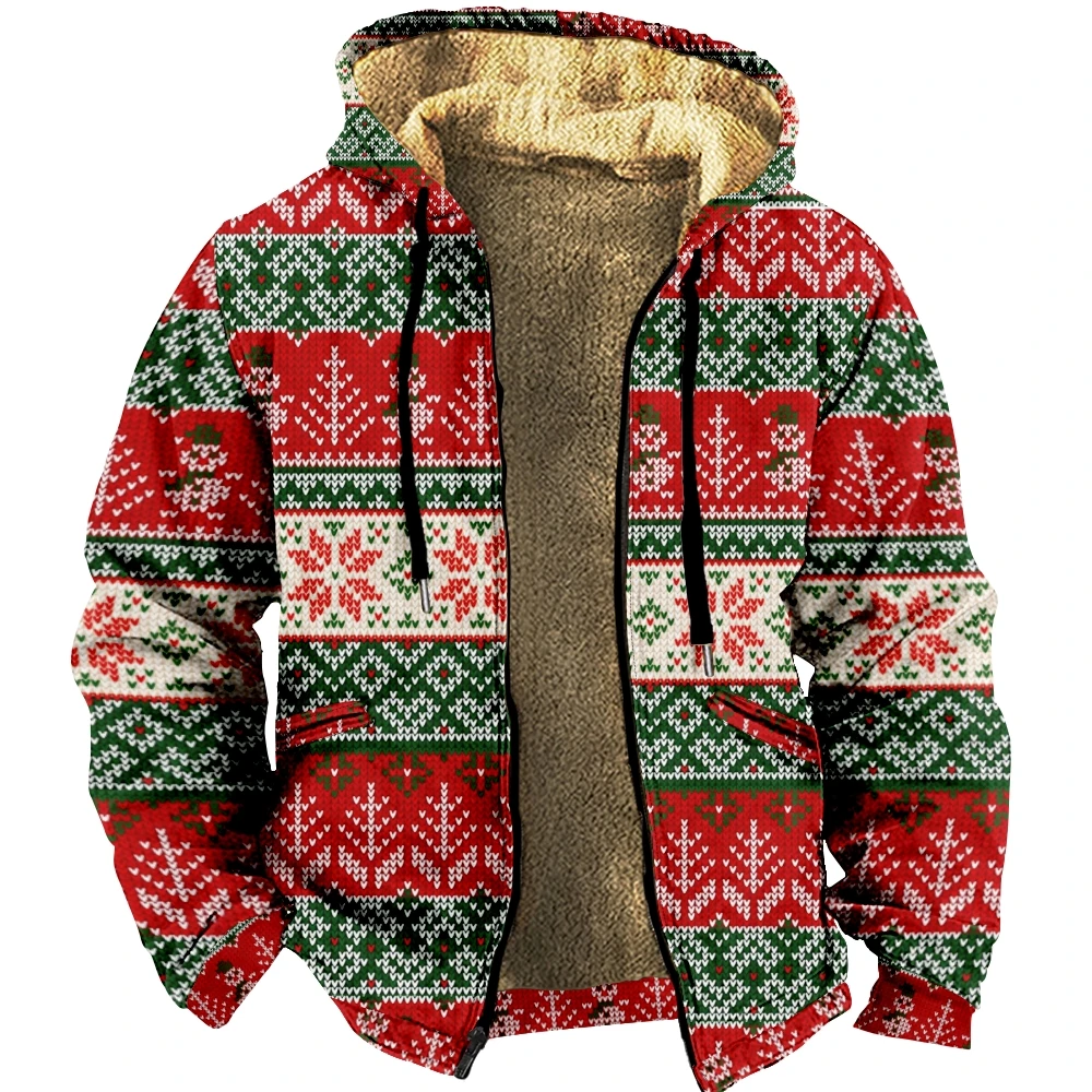 Heren Rits Hoodies Kerst Merch Lange Mouw Jas Jas Grafische Prints Dames Winter 3d Bovenkleding