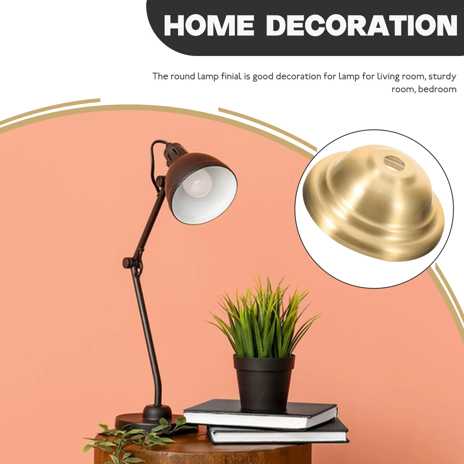 

Copper Chandelier Lamp Knob Replacement Finial Knob Decorative Cap Finials for Lamps Brass Shades Modern Lamp Parts