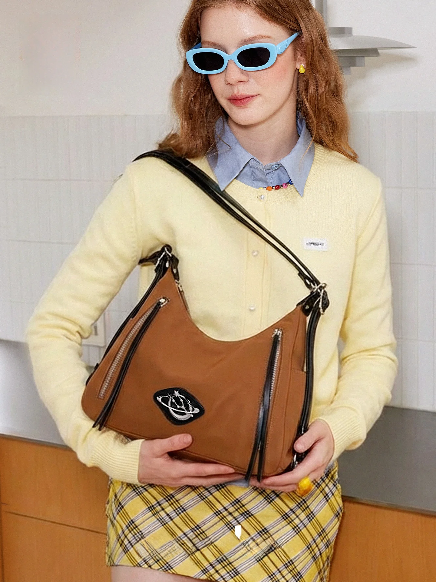 Large Capacity Women's Tote Bag Multifunctional Retro Style Double Shoulder Backpack Casual Simple Style Commuting Purse