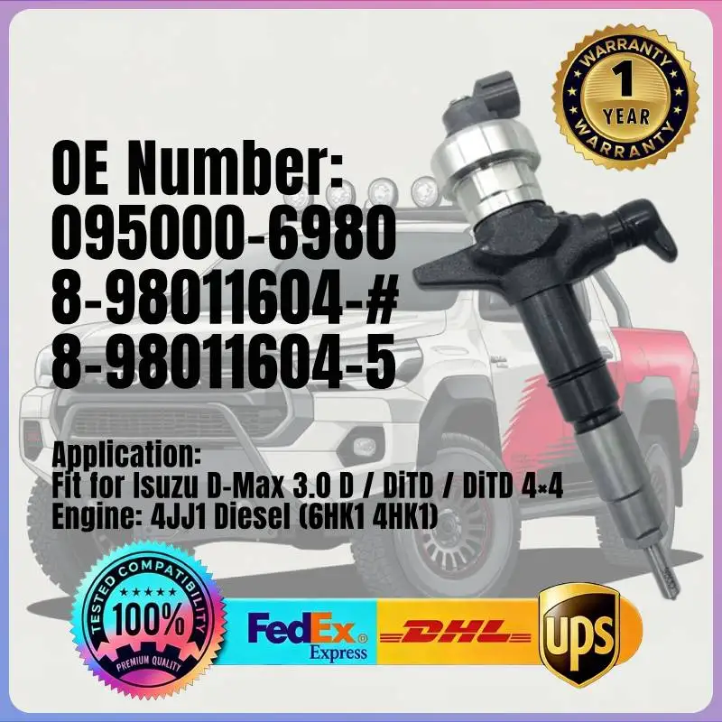 Kraftstoffeinspritzdüse 095000-6980 8-98011604-5 für ISUZU Bagger 4JJ1 DMAX 3.0
