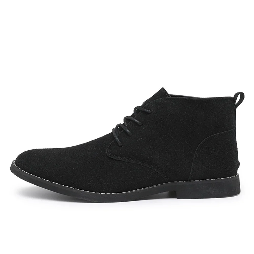 Britische Braune Chelsea-Stiefel für Herren, Hochgeschnittene Anzugschuhe, Bequeme Spitze Herren-Stiefeletten, Schnürstiefel für Männer – Detail 4