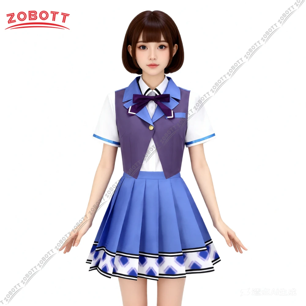 Yanagi Cosplay Anime Galgame dulce novia 2 disfraz japonés JK uniforme escolar Y2K chaleco azul Mini vestido