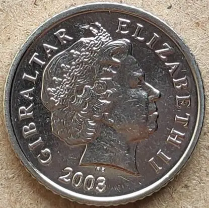 جبل طارق 18 ملم، عملة تذكارية أصلية 100%، المجموعة الأصلية