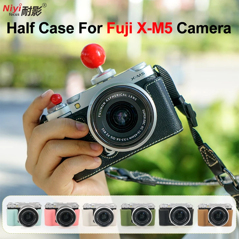 Voor Fujifilm X-M5 Palm Print Camera Base Body Cover Half Body Case Fuji X-M5 Bodem Opening Cover Protector Afneembaar