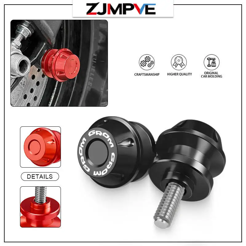 

Hot Sales For GROM MSX125 grom msx125 2013-2016 2017 8mm Motorcycle Accessories CNC Aluminum Swingarm Spools Slider Stand Screws