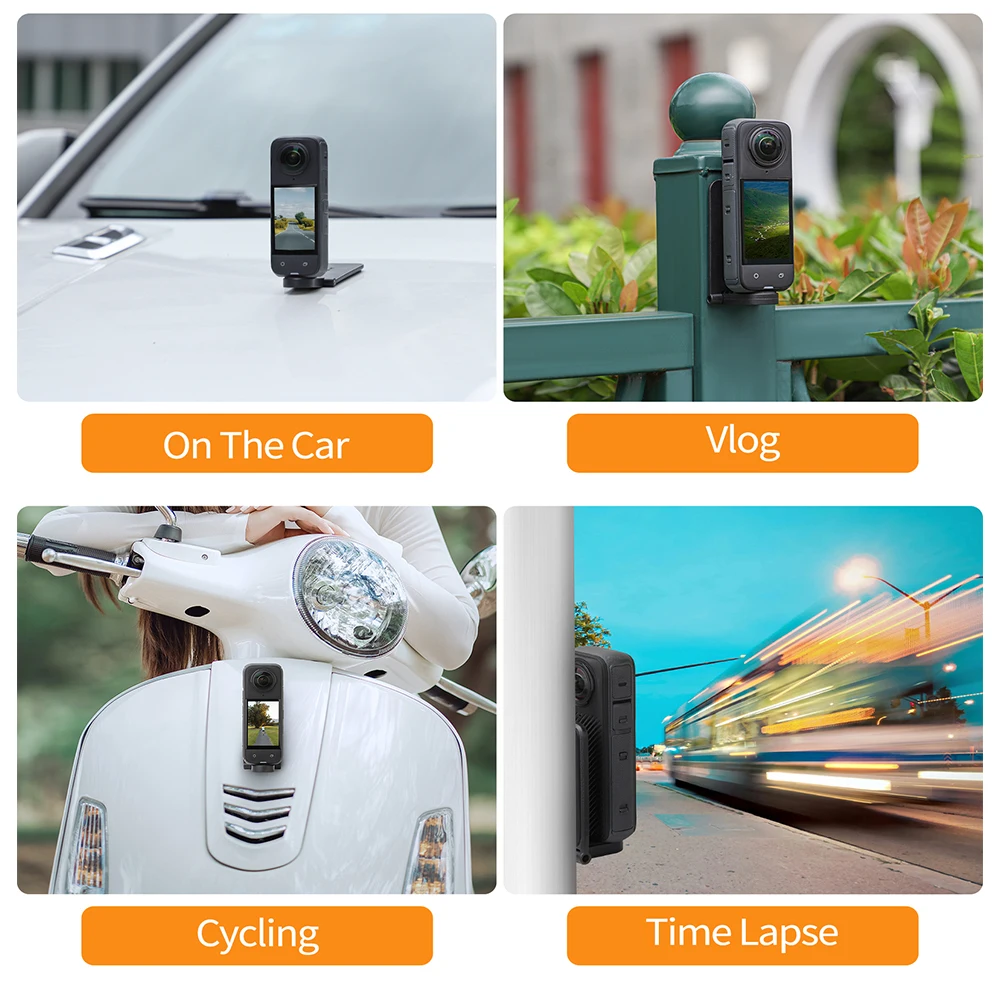 ตัวยึดแม่เหล็กสำหรับ Insta360 X4อุปกรณ์เสริมอเนกประสงค์ฐานตั้งโต๊ะสำหรับ Insta 360 X4ปรับได้หลายมุม