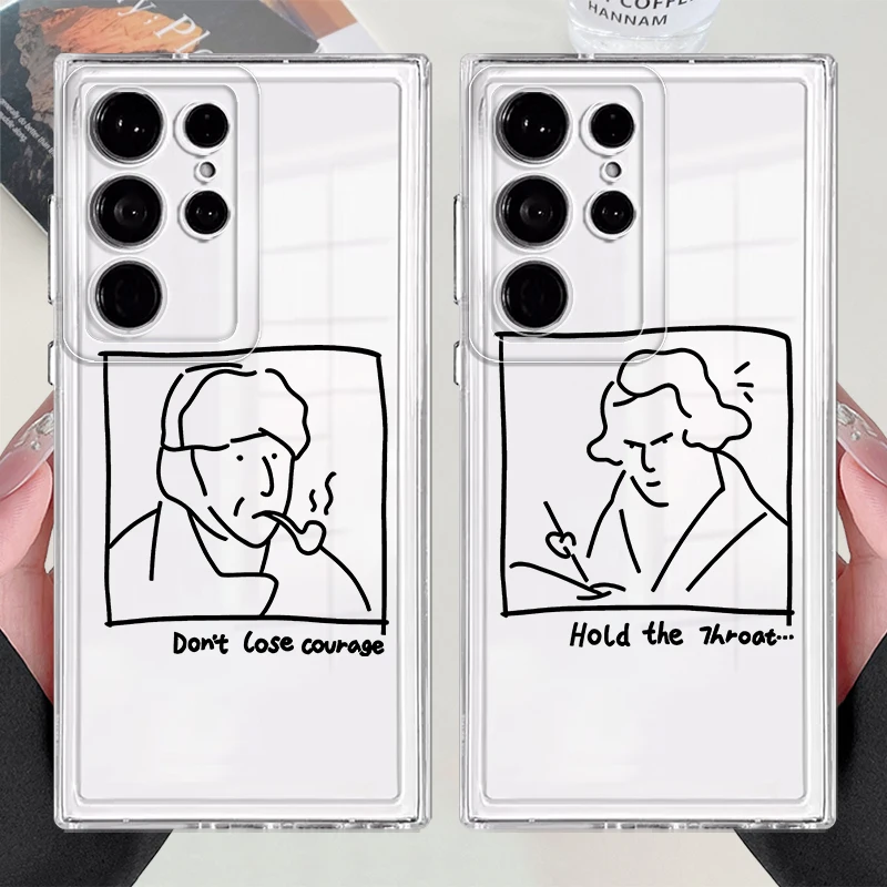 حافظة لهاتف سامسونج جالاكسي S25 Edge S22 FE S24 S20 Plus S21 نوت 20 Ultra 10 S23 Ultra Line نمط القلب