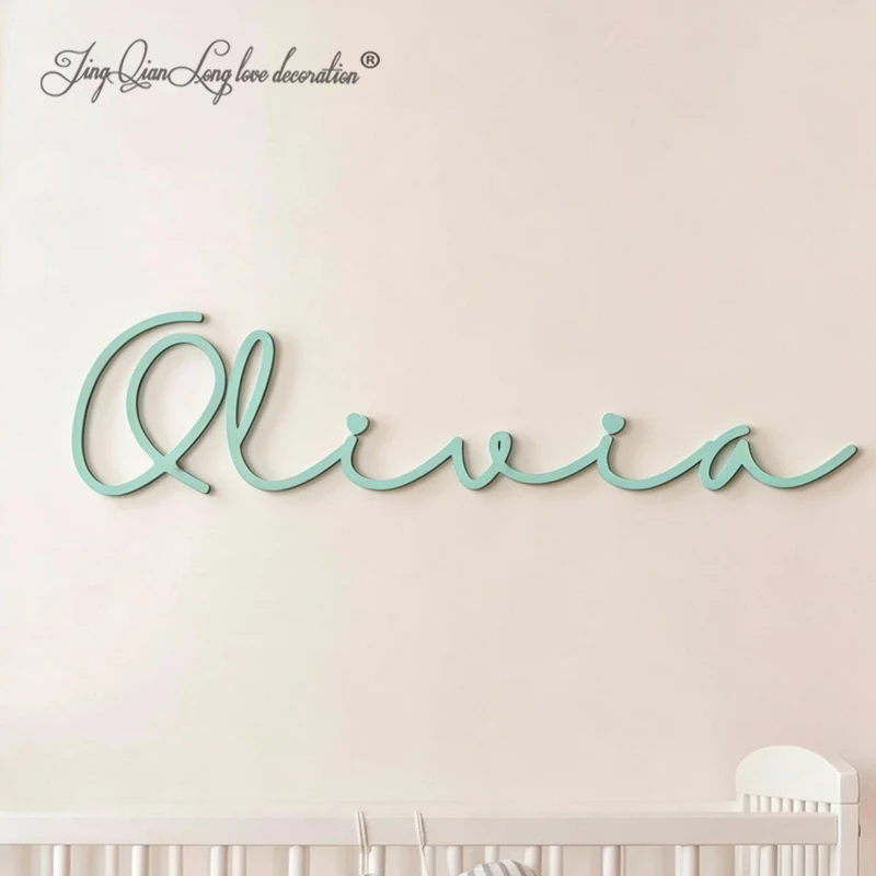 Custom 3D Wooden Nursery Name Sign  Boho Scandi Wall Decor Above Crib