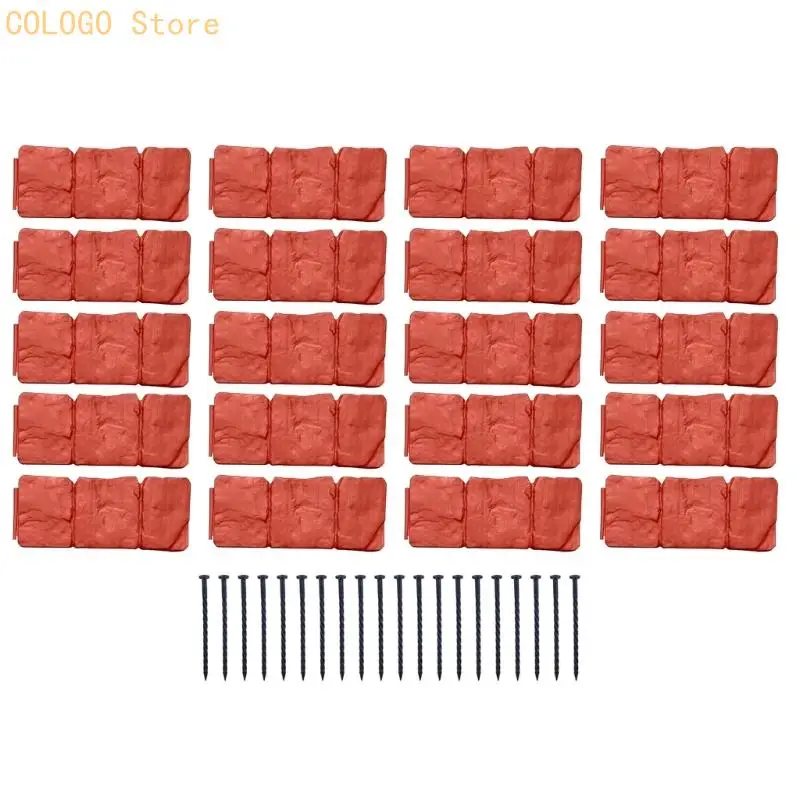 20Pcs Plastic Edging Border Edging Garden Edging Coil for Outdoor Yard Pathway D0LD