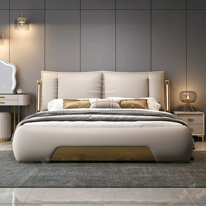 

xx- Large Bed Frame Adult Headboard Wood Platform Luxury Double Bed Bedroom Full Size Cama Casal Furniture For Home^