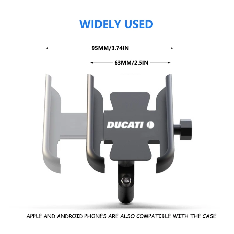 For Ducati Multistrada 950 1100 1260 1200 S Sport Grand Tour Motorcycle Handlebar Mobile Phone Holder GPS Stand Bracket