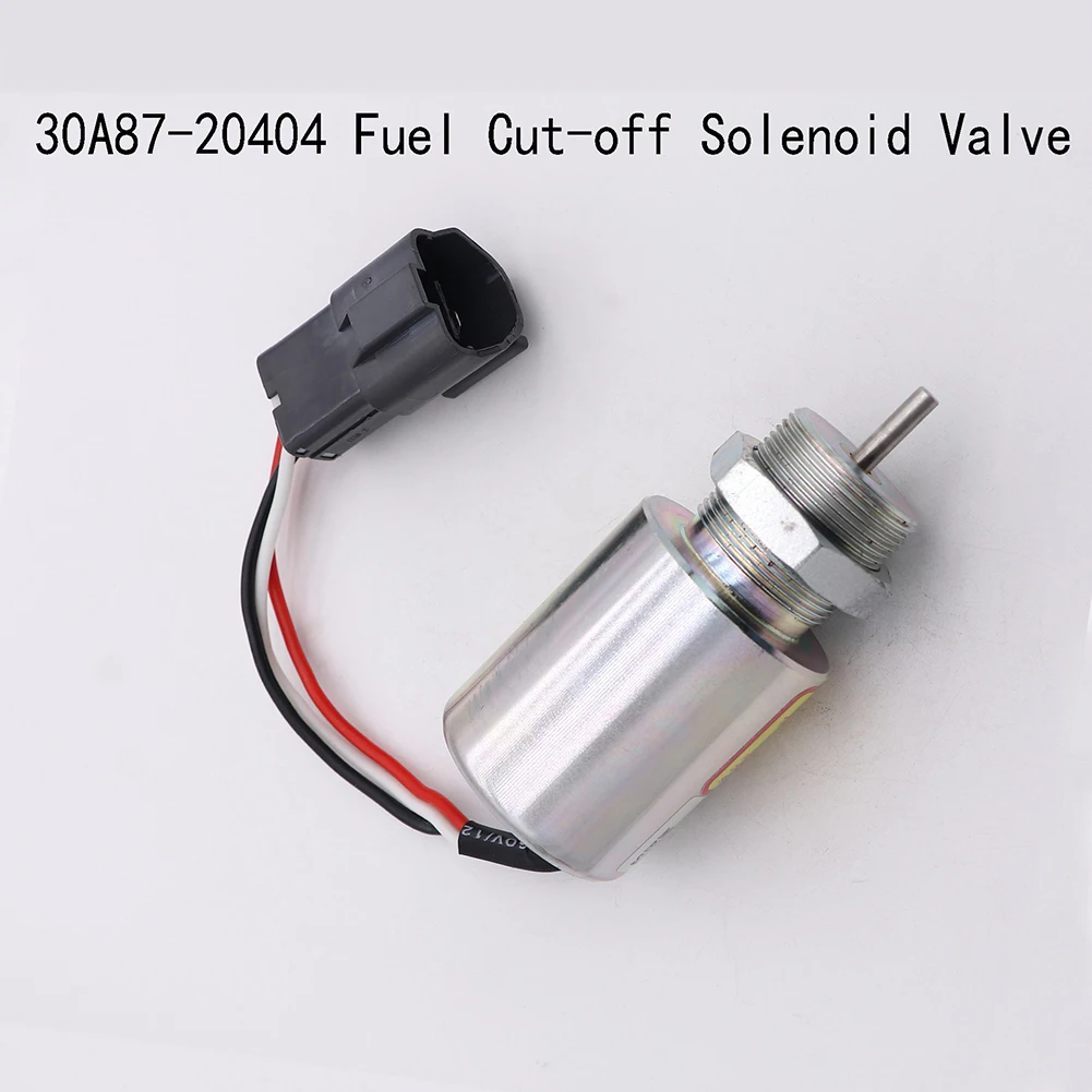 

30A87-20404 12V Fuel Cut-Off Solenoid Valve for Mitsubishi L2E L3E S3L S4L Engine Volvo EC15 Toro 223D MahindraJAS