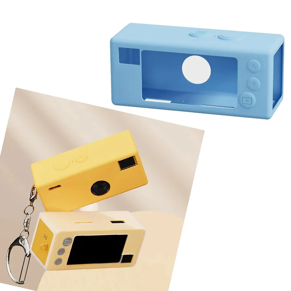 Silicone Case for Kodak Charmera 1987 Key Chain Digital Camera Shockproof Dustproof Anti Yellowing Cover Ultra Thin Liquid Blue