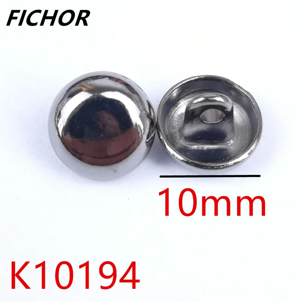 30pcs 10mm Grey Metal Buttons Fastener Seam Handmade DIY Clothing Decoration Garment Sewing Accessories Shirt