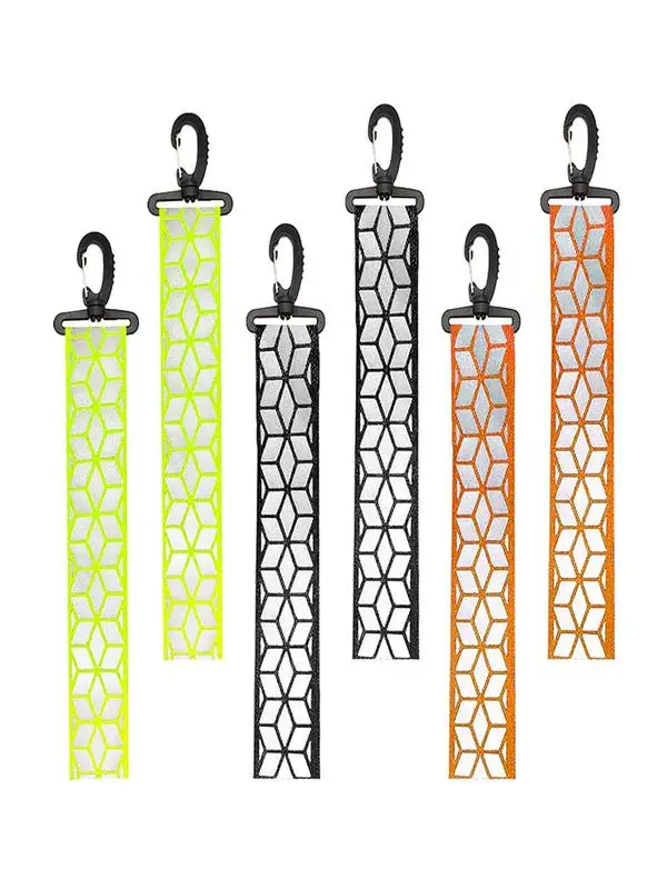 15cm Reflective Keychains High Visibility Reflector Pendant Traffic Safety Marker For Night Cycling Bag Accessories Car Keyrings