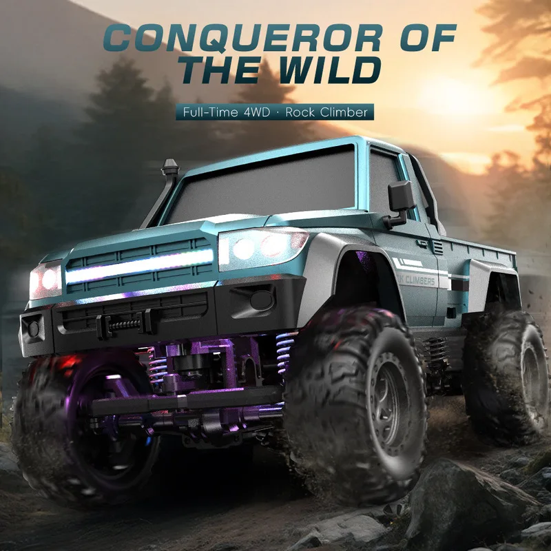 Rc 4WD Off Road Rock Climbing Remote Control Car 2 4 G Full Proportional 1 To 20 Scale Led Turn Signal All Terrain For Hobbyists