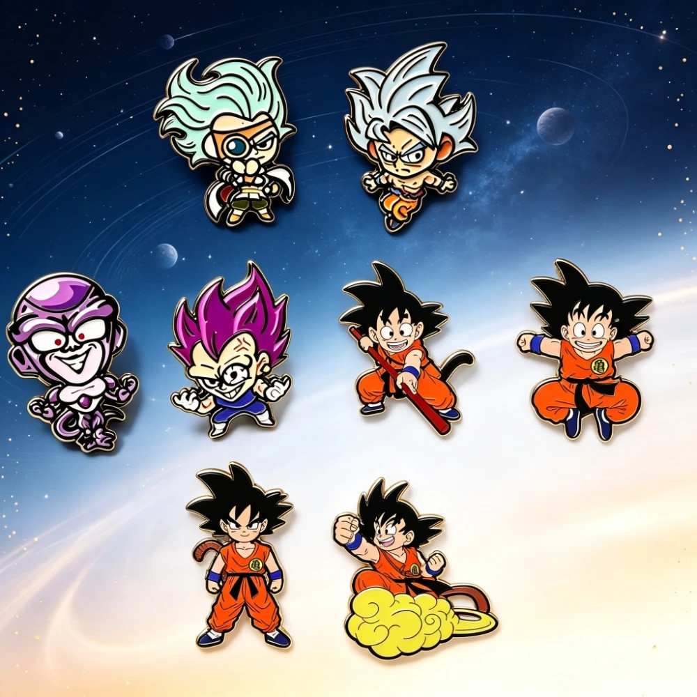8Pcs Hot Battle Anime Character Enamel Pins, Chibi Comic Brooches, Cute Accessories for Clothing and Bags