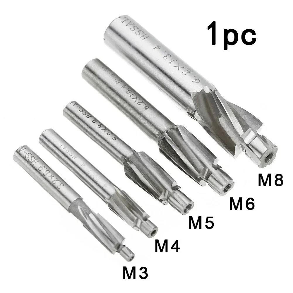 1pc HSS Countersink Mill Cutter Drill Bit M3-M8 Spot Router Slot Drill High Speed Steel Flat Bolt Hole Cap Screw Milling Tool