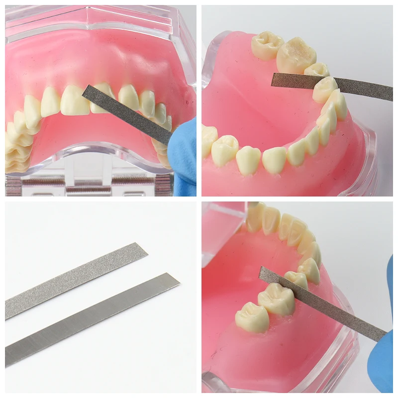 5Pcs Diamond Abrasive Dental Sandpaper Strips Single Double Sided Gap Adjustment Restoration Tools For Dental Clinical Operation