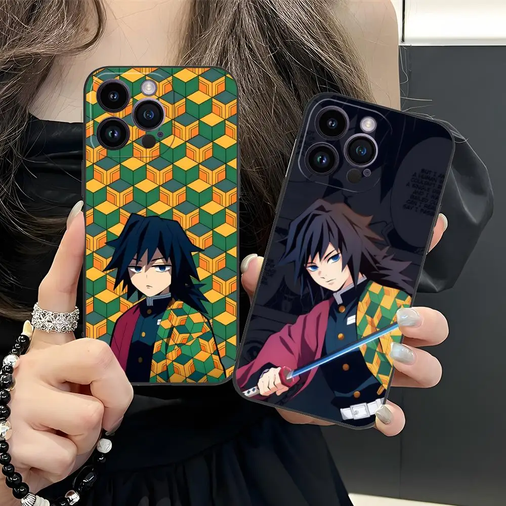

Demon Slayer Giyu Tomioka Phone Case for iPhone 17 16 15 14 13 12 11 X XR XS 8 7 Pro Max Plus Mini Colour Protective Cellphones