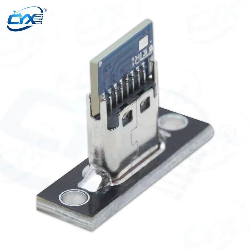 Type-C USB Jack 3.1 Type-C 2Pin 4Pin Female Connector Jack Charging Port USB 3.1 Type C Socket With Screw fixing plate