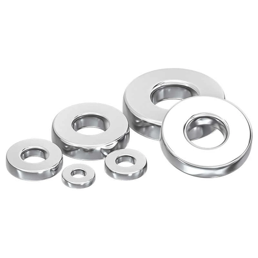 1/2/5/10/20/50/100 Pcs 304 Stainless Steel Flat Washers Plain Gasket Pad Ringthick 1mm-10mm M3 M4 M5 M6 M8 M10 M12 M14 M24 M30