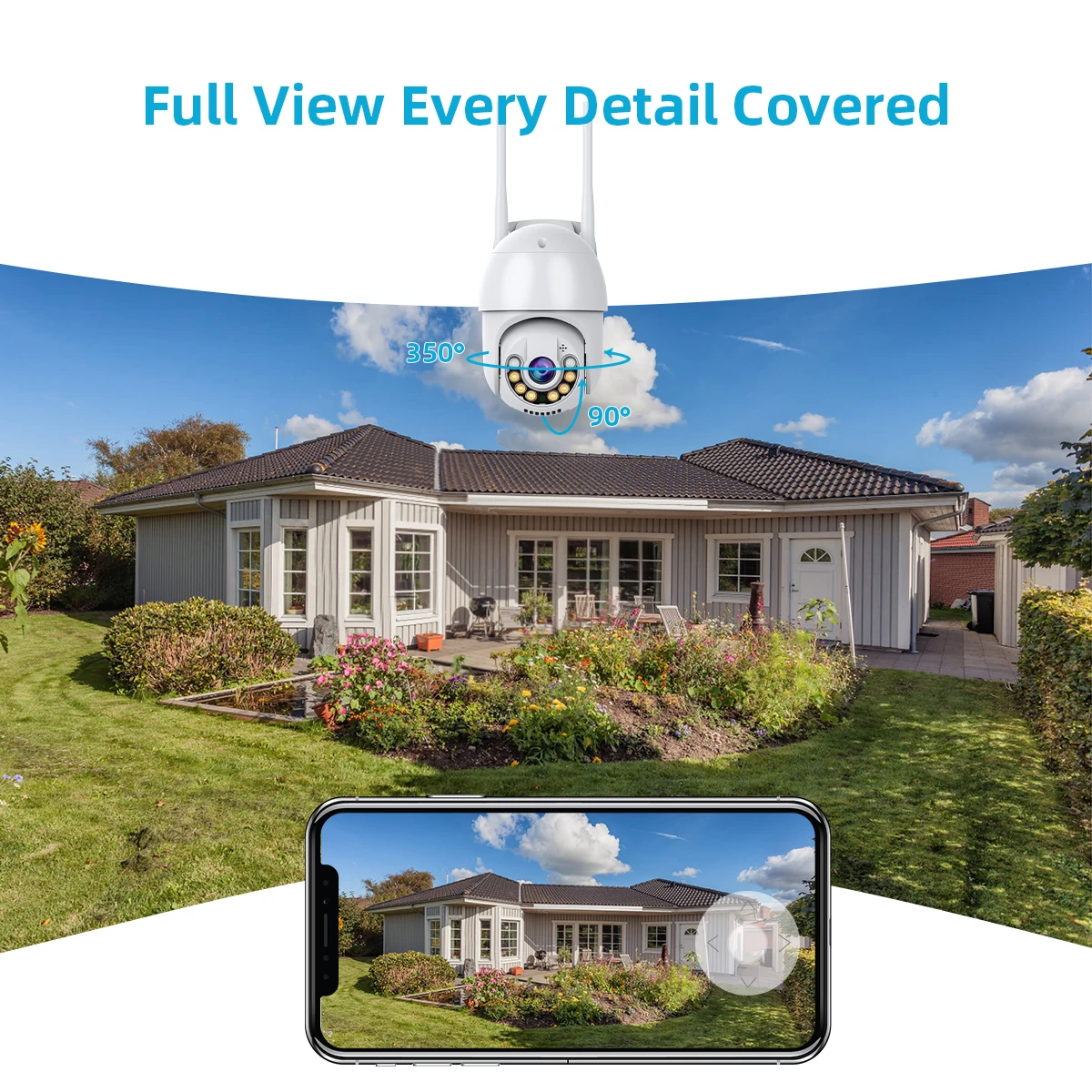 ICSees 4K PTZ IP Camera 5X Digital Zoom Wireless Surveillance Camera Outdoor Wifi Security IP Camera Full HD 8MP AI Detection