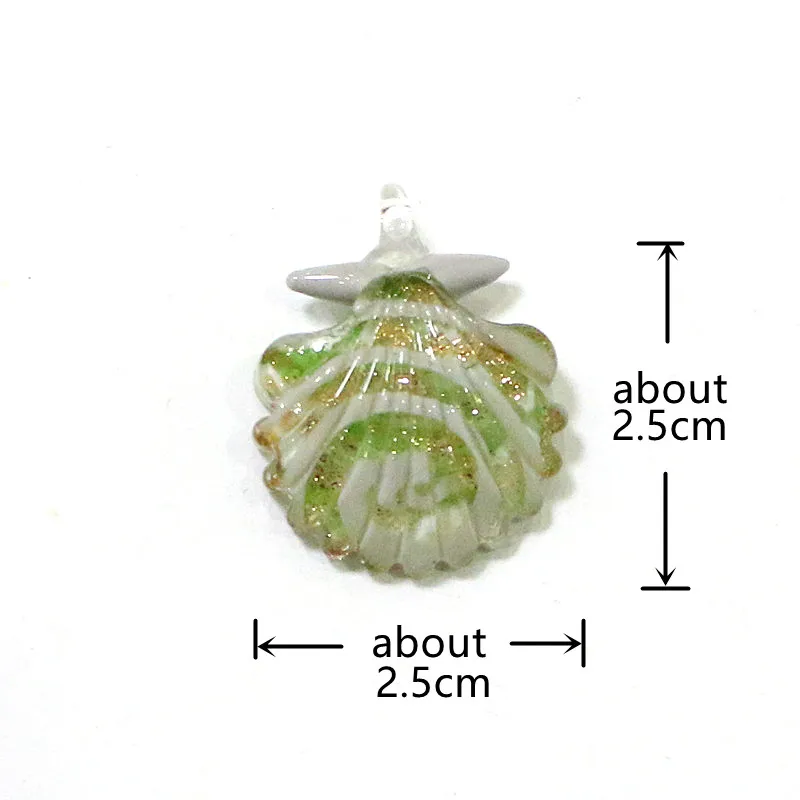 6pcs Cute Mini Sea Shell Model Charms Glass Pendant DIY Craft Supplies Aquarium Decor Perfect Gift for Handmade Lovers Aquarists