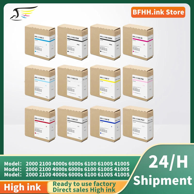 

Original for CanonPFI1700 PFI-1700 Inks for Canon Pro 2000 4000 6000 6100s 2100 4100s Printer Ink Cartridge With Dye Ink
