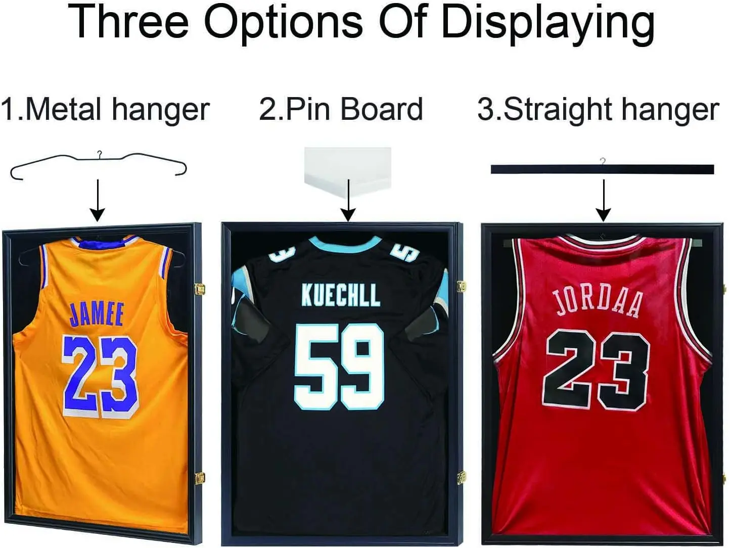 Jersey Frame Display Case 2 Pack - Large Sport Jersey Shadow Box with UV Protection Acrylic for Baseball, Basketball