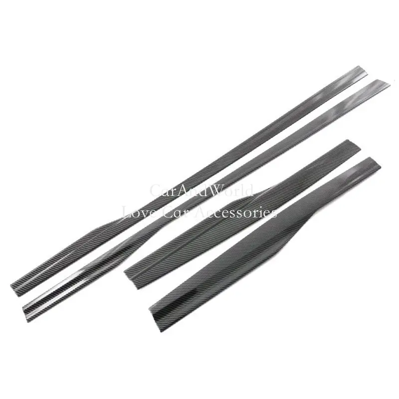 Carbon Fiber Body Side Door Skirt Plate Strips Frame Decorative Cover Trims Car Accessories For Changan UNIV UNI-V 2021-2023