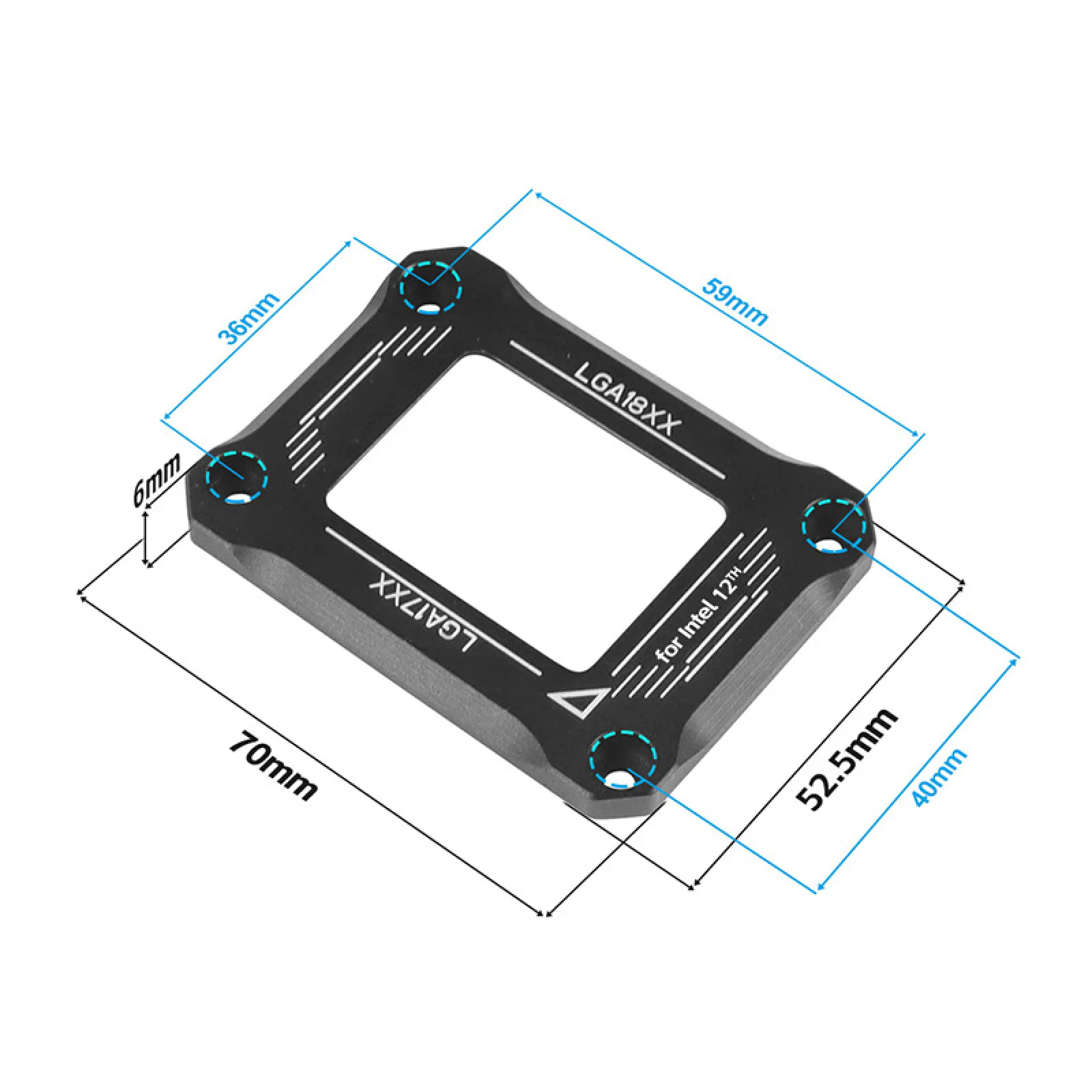 LGA1700 CPU Anti-bending Frame For Intel 12th Generation CPU Fixed Lock Buckle Bracket CNC Aluminum CPU Protection Frame LGA1800