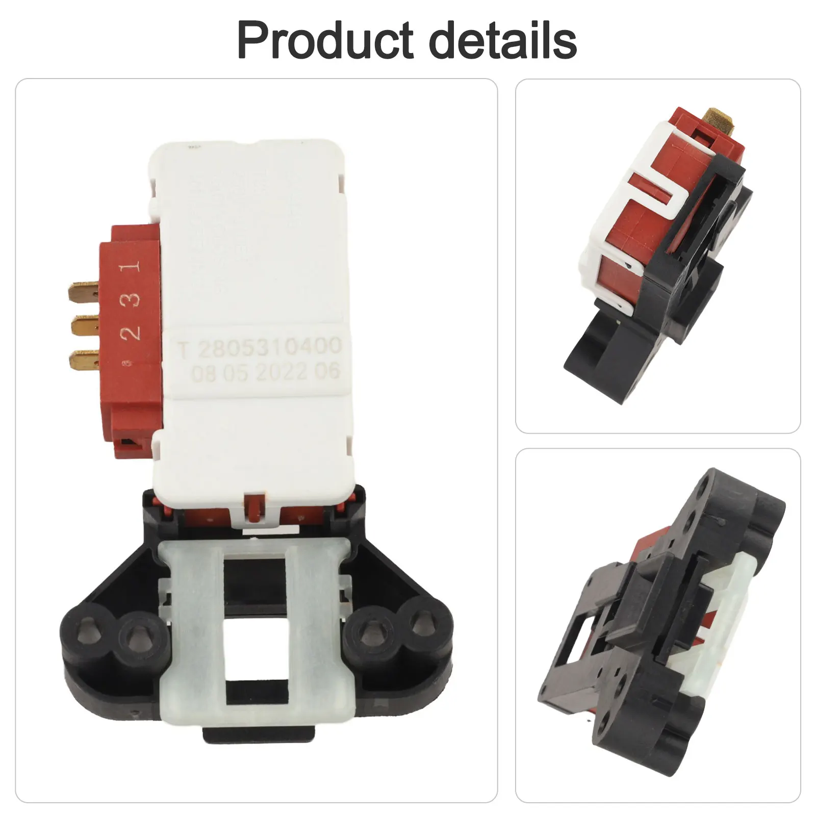 

Электронный дверной замок с задержкой ZV-446 T2805310400 для Beko и TCL, блокировочный переключатель для стиральной машины в сборе, пластик 8x5,2 см