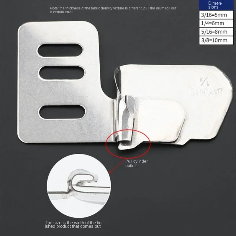 Slide 416 Hemmer Double Needle Upper Shirt Sleeve Bottom Bag Seam Allowance Slide Single Needle Sleeve Connector Upper Sleeve