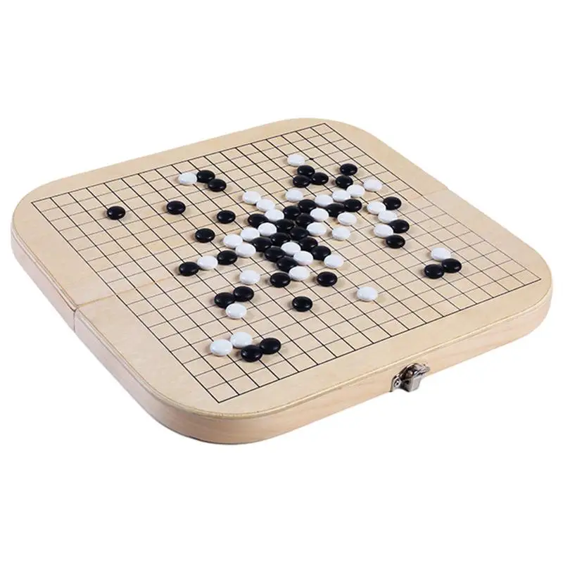 Go Game Pieghevole in bianco e nero Weiqi Chessman Set di scacchi Puzzle per bambini Gioco da tavolo Giocattoli Regali