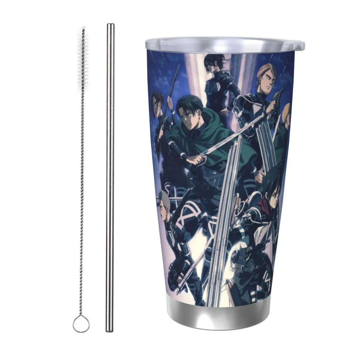 Attack On Titan 20oz Stainless Steel Insulated Thermal Coffee Car Cup Cold Hot Mugs Vacuum Flask