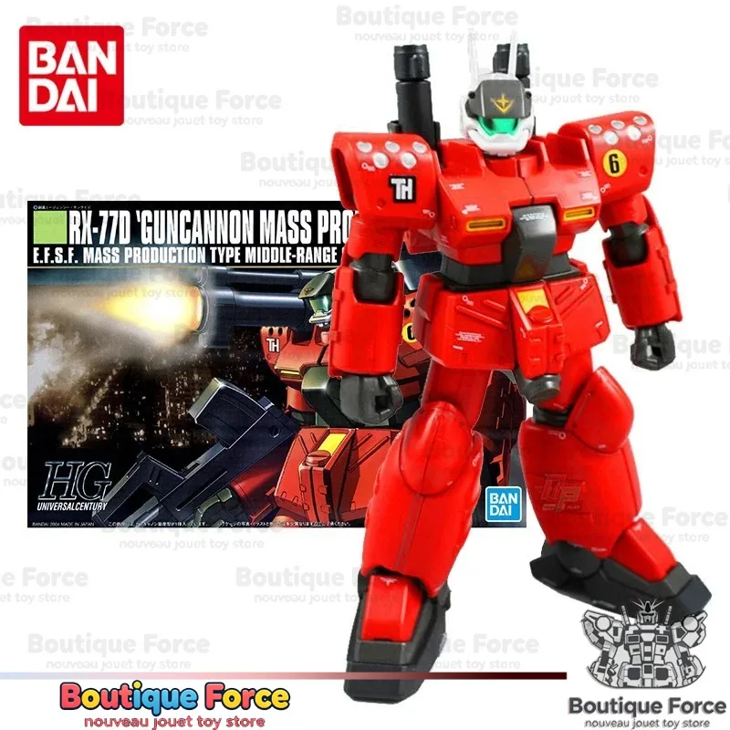Bandai Gundam RX-77D Guncannon HGUC 1/144 Modellbausatz Gunpla Anime-Figuren-Sammlung Offiziell Lizenziertes Action-Spielzeug für Fans und